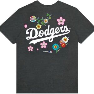 LA Dodgers x Takahashi Murakami Floral Graphic Women's Tee - Charcoal